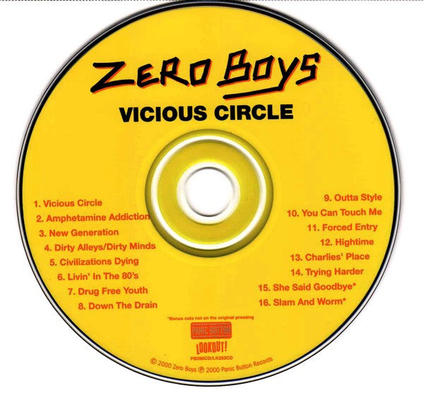 Zero Boys : Vicious Circle (CD, Album, RE, RM)