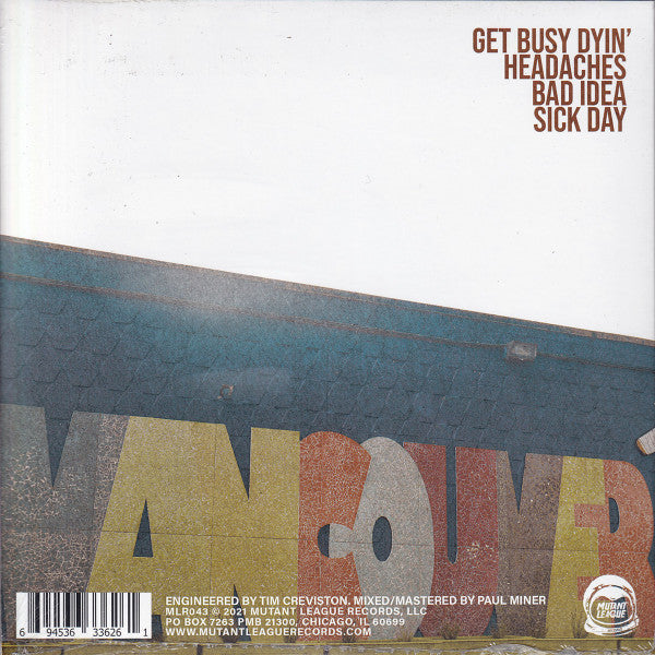 Rest Easy : Sick Day EP (7", EP, Ora)