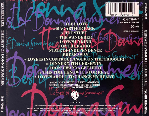 Donna Summer : The Best Of Donna Summer (CD, Comp)