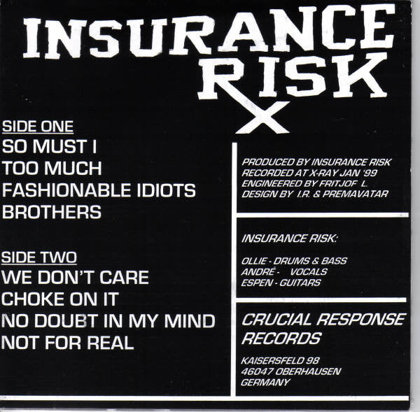 Insurance Risk : How Much More ... (7", EP)