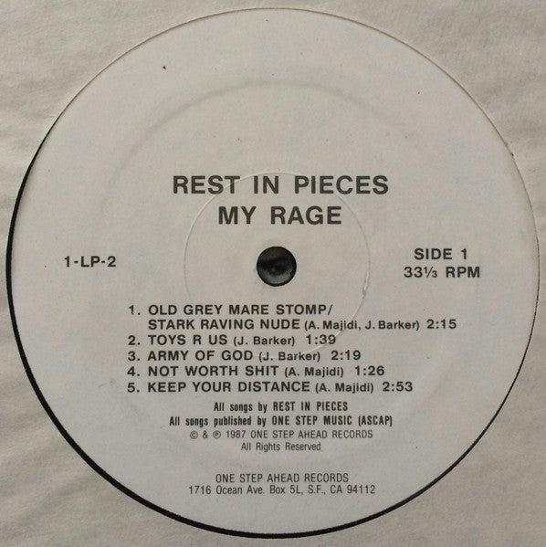 Rest In Pieces : My Rage (LP, Album)