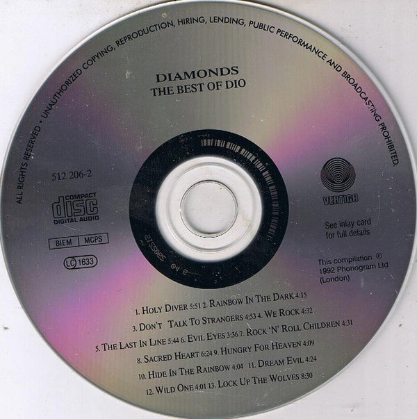 Dio (2) : Diamonds - The Best Of Dio (CD, Comp, RP)