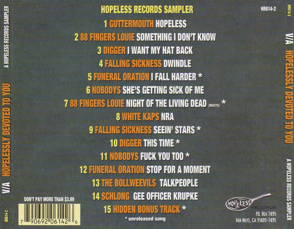Various : Hopelessly Devoted To You (CD, Comp, Smplr)