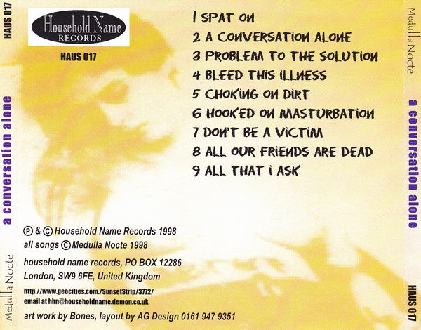 Medulla Nocte : A Conversation Alone (CD, Album)
