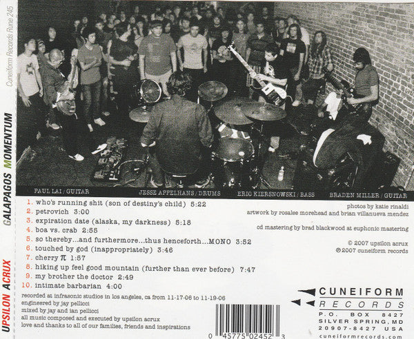 Upsilon Acrux : Galapagos Momentum (CD, Album)