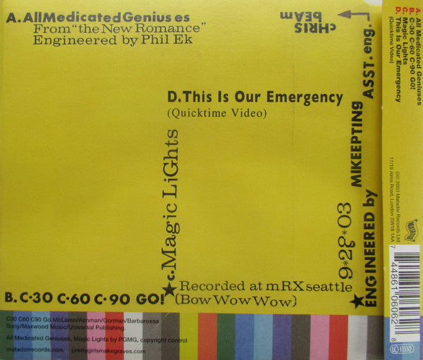 Pretty Girls Make Graves : All Medicated Geniuses (CD, Single, Enh)