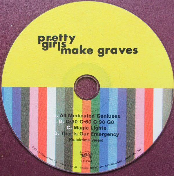 Pretty Girls Make Graves : All Medicated Geniuses (CD, Single, Enh)