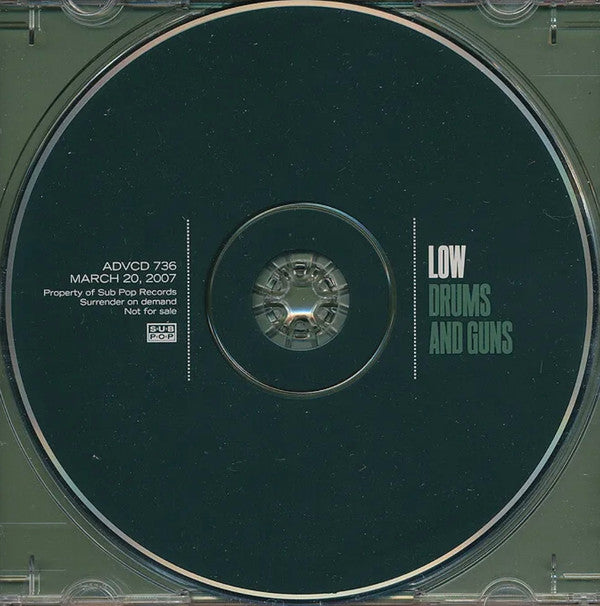 Low : Drums And Guns (CD, Advance, Album, Promo)