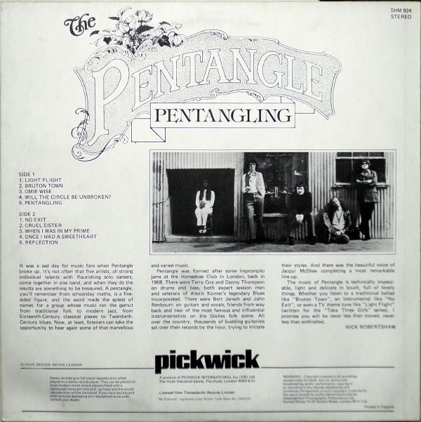 Pentangle : Pentangling (LP, Comp, RE)
