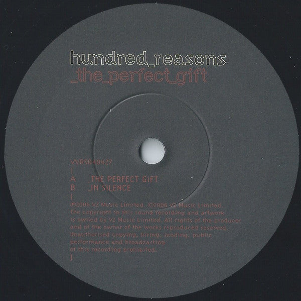 Hundred Reasons : The Perfect Gift (7", Single)