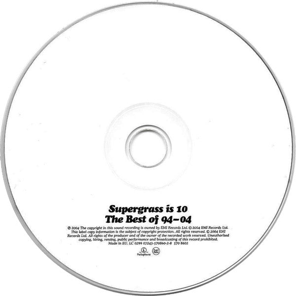 Supergrass : Supergrass Is 10. The Best Of 94-04 (CD, Comp)