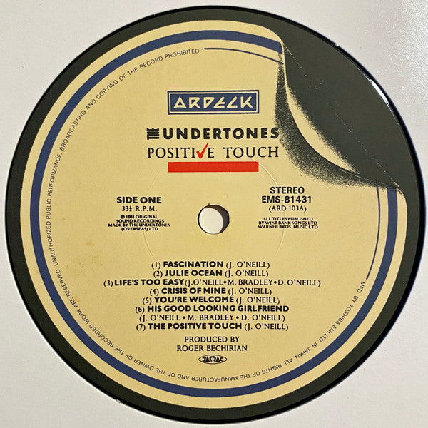 The Undertones : Positive Touch (LP, Album)