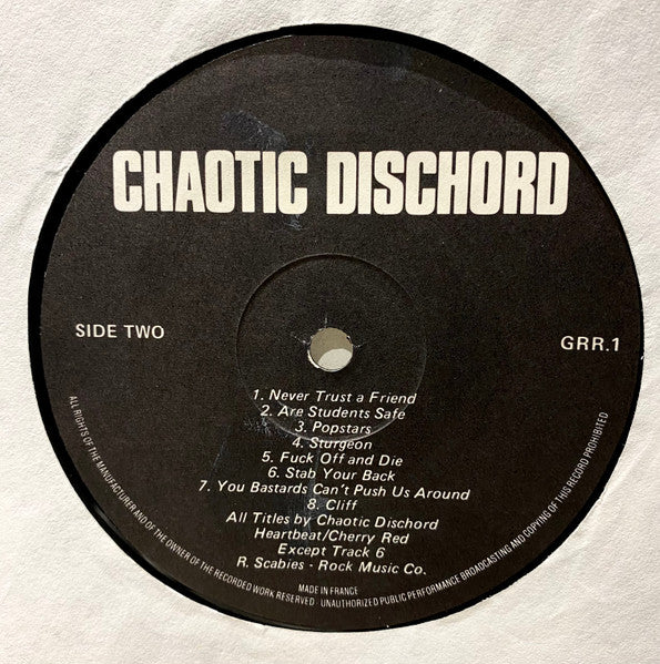 Chaotic Dischord : Now! That's What I Call A Fuckin' Racket (Vol.1) (LP, Comp)