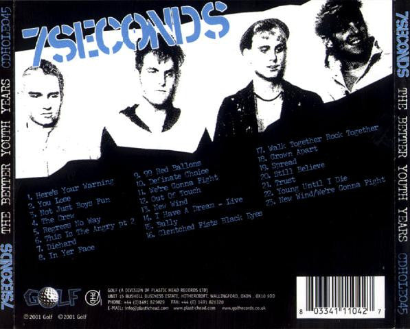 7 Seconds : The Better Youth Years (CD, Comp)