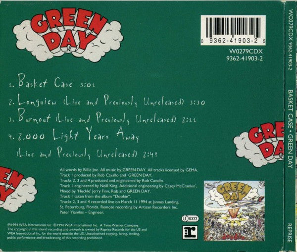Green Day : Basket Case (CD, Single, RE, Dig)