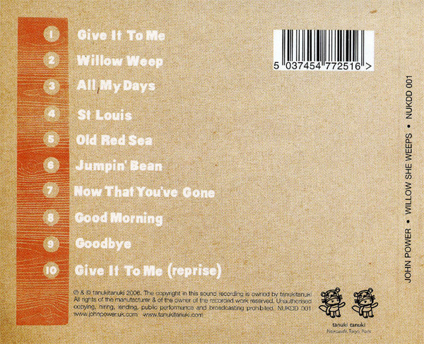 John Power : Willow She Weeps (CD, Album, dig)