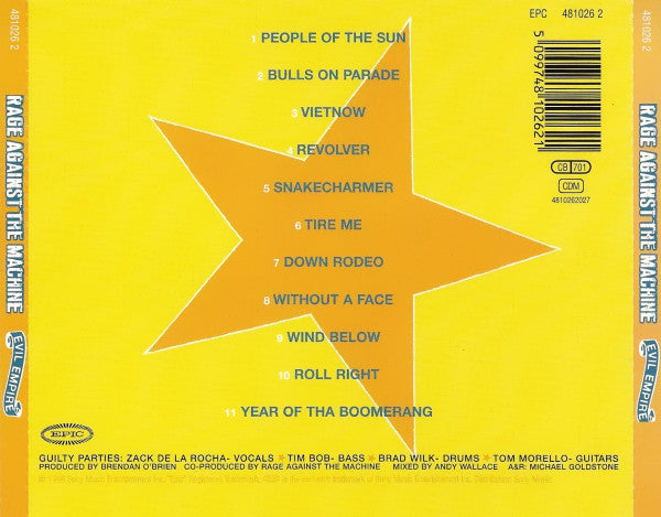 Rage Against The Machine : Evil Empire (CD, Album, RP)