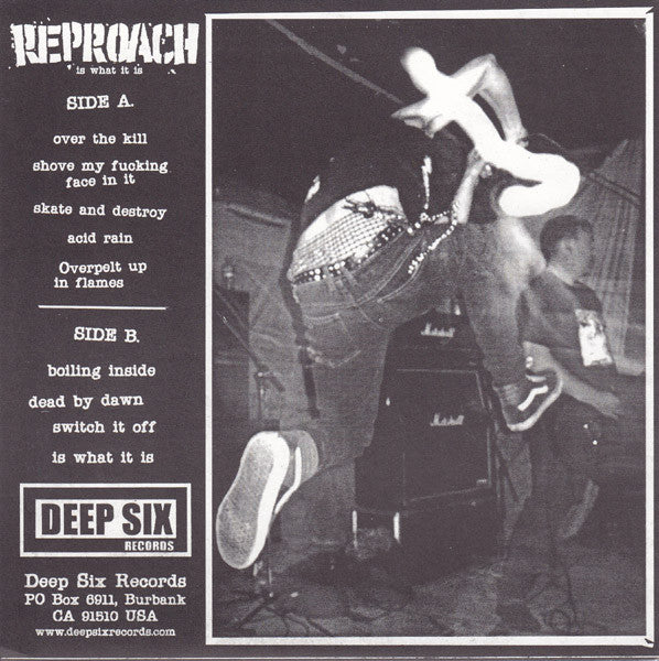 Reproach (2) : Is What It Is E.P. (7", EP)