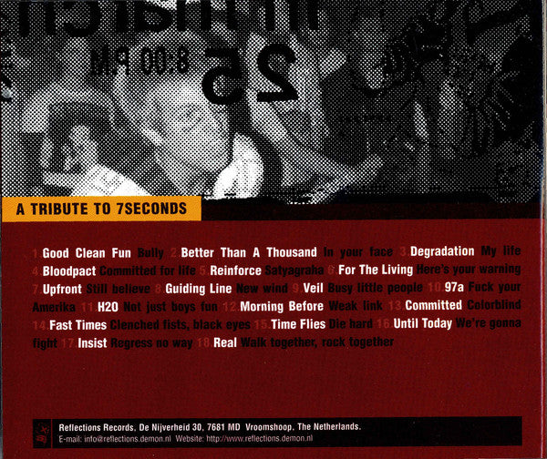Various : Fight The World Not Each Other: A Tribute To 7Seconds (CD, Comp)