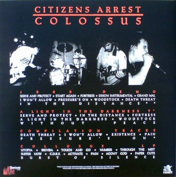 Citizens Arrest : Colossus:  The Discography (2xLP, Comp, RM)