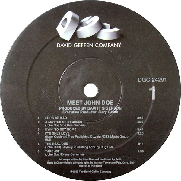 John Doe (2) : Meet John Doe (LP, Album)