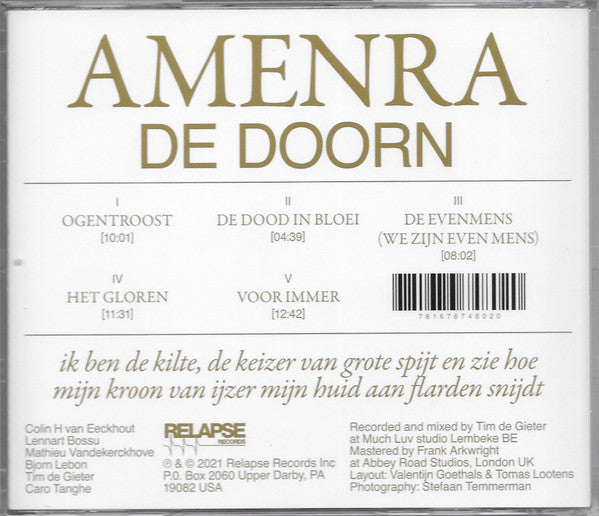 Amenra : De Doorn (CD, Album)