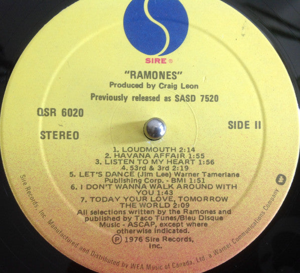 Ramones : Ramones (LP, Album, RE)