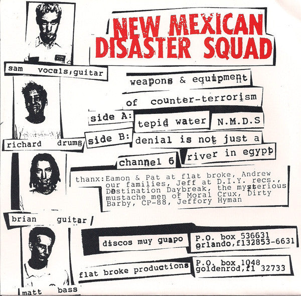 New Mexican Disaster Squad : Weapons & Equipment Of Counter-Terrorism (7", Red)