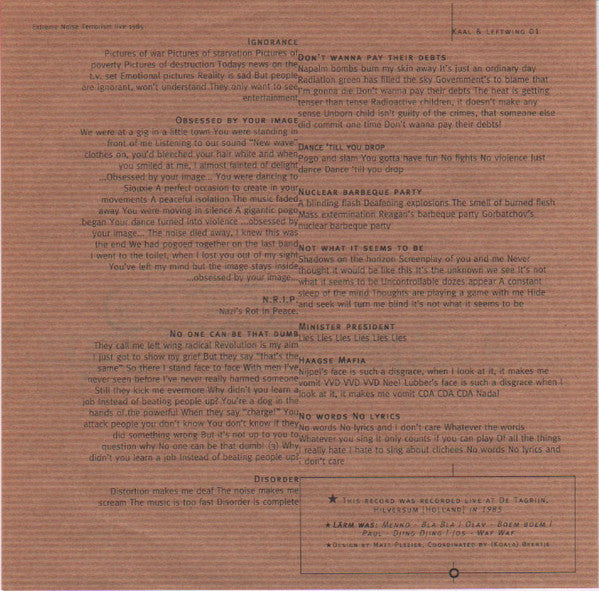 Lärm : Extreme Noise Terrorism (7", Ltd)