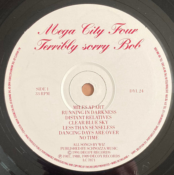 Mega City Four : Terribly Sorry Bob (LP, Comp)