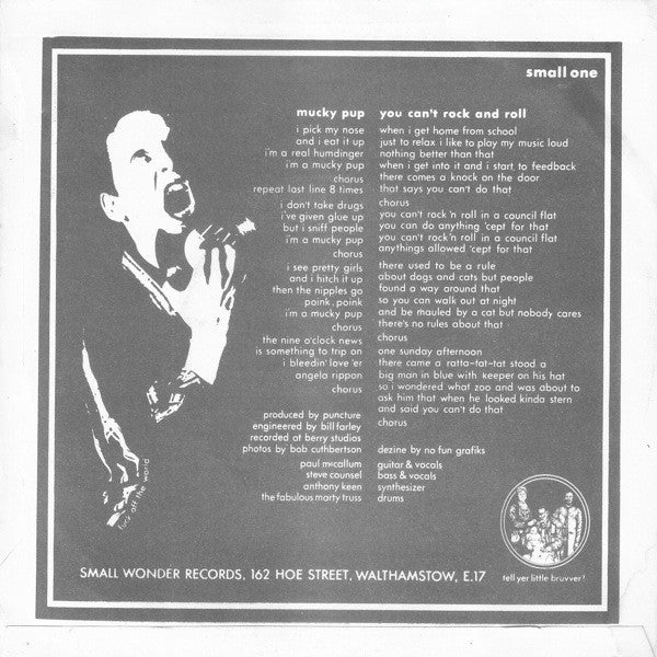 Puncture : Mucky Pup (7", Single, Ltd)