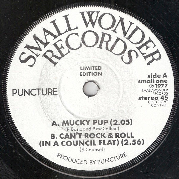 Puncture : Mucky Pup (7", Single, Ltd)