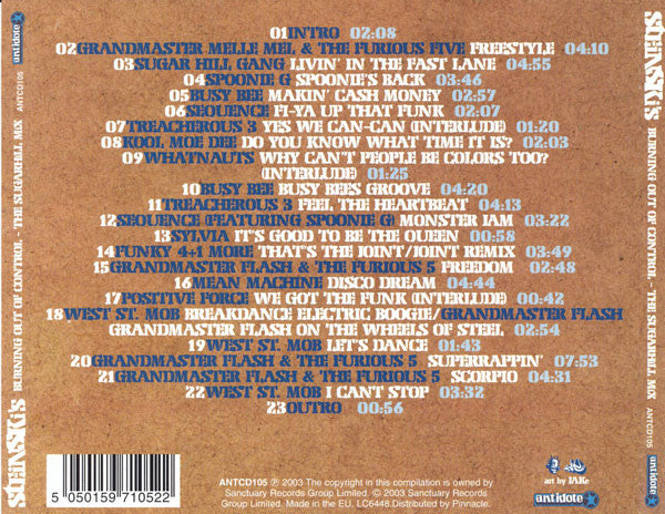 Steinski : Steinski's Burning Out Of Control (The Sugarhill Mix) (CD, Comp, Mixed)