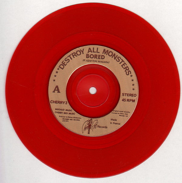 Destroy All Monsters : Bored / You're Gonna Die (7", Single, Red)