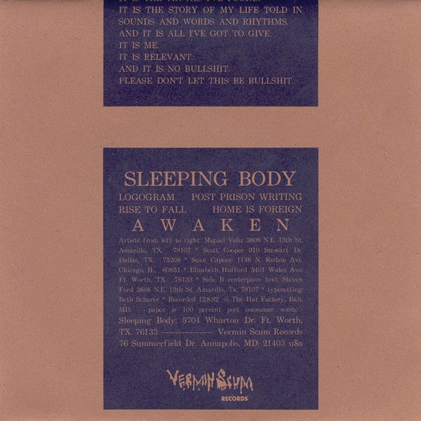 Sleeping Body : Awaken (7", EP)