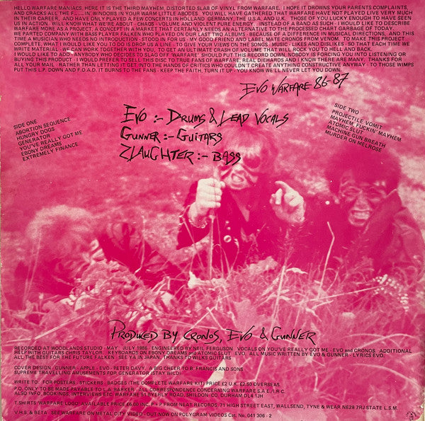 Warfare (2) : Mayhem Fuckin' Mayhem (Hardcore '87) (LP, Album)