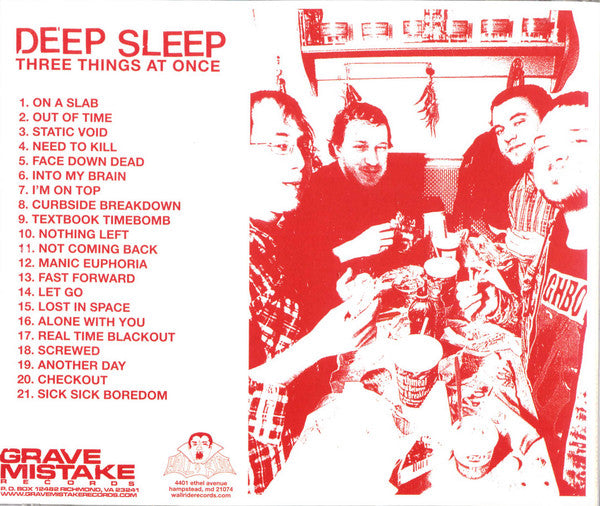 Deep Sleep (3) : Three Things At Once (CD, Comp)
