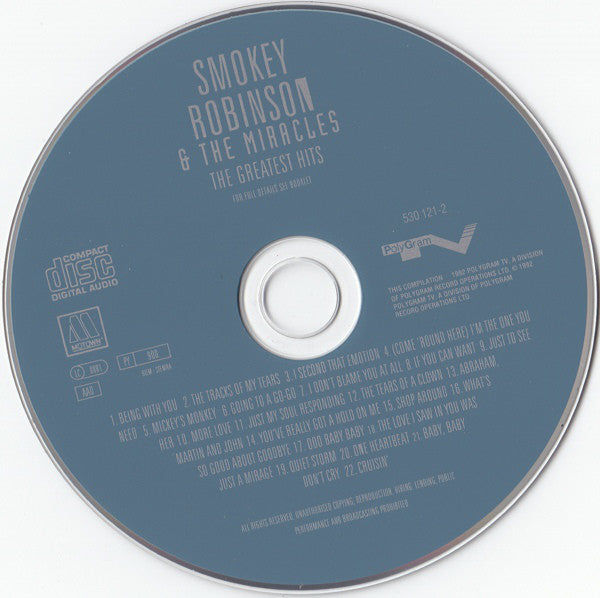 Smokey Robinson & The Miracles* : The Greatest Hits (CD, Comp)