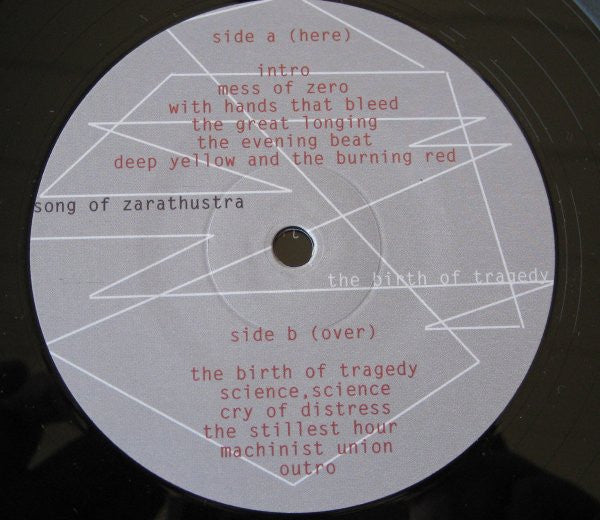 Song Of Zarathustra : The Birth Of Tragedy (LP, Album)