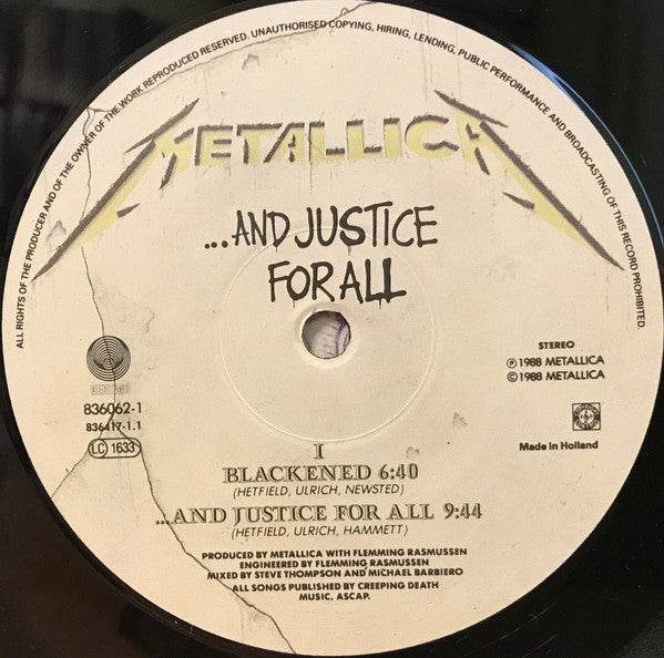 Metallica : ...And Justice For All (2xLP, Album)