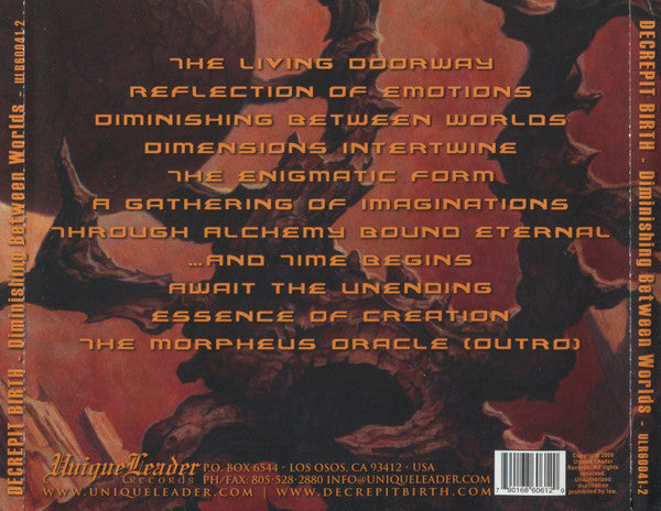 Decrepit Birth : Diminishing Between Worlds (CD, Album)