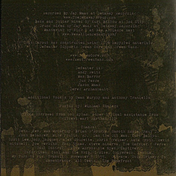 Defeater : Travels (CD, Album)