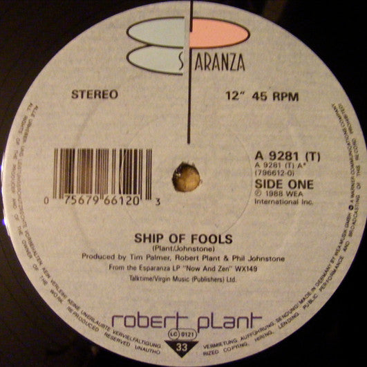 Robert Plant : Ship Of Fools (12")