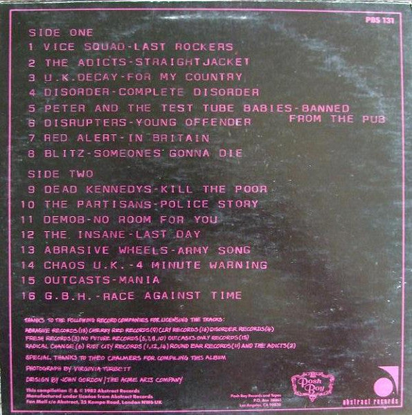 Various : Punk And Disorderly (LP, Comp)