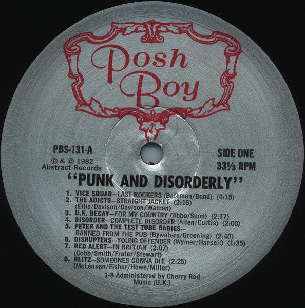 Various : Punk And Disorderly (LP, Comp)