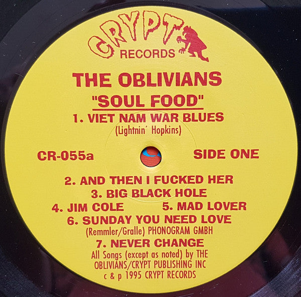 Oblivians : Soul Food (LP, Album)