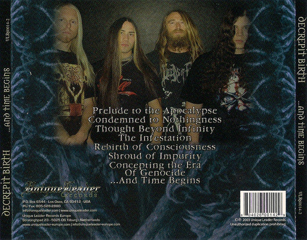 Decrepit Birth : ...And Time Begins (CD, Album)