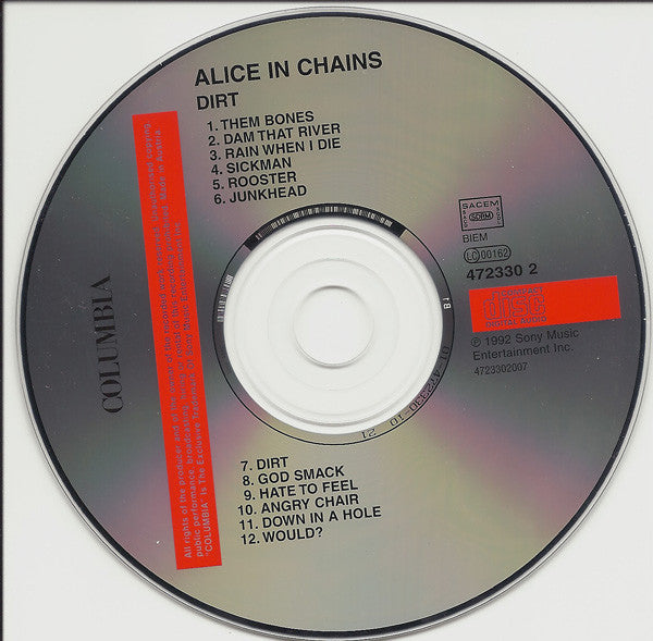 Alice In Chains : Dirt (CD, Album, RE, RP)