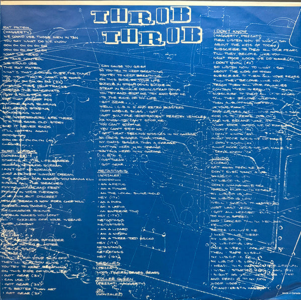 Naked Raygun : Throb Throb (LP, Album, RP, Blu)
