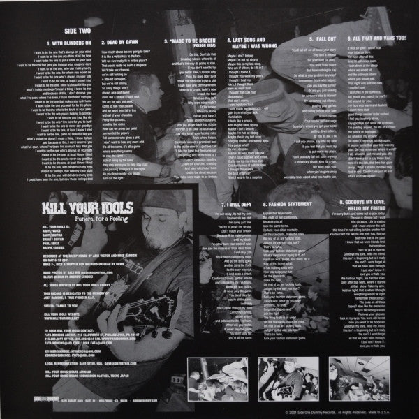Kill Your Idols : Funeral For A Feeling (LP, Album, Ltd, Gre)